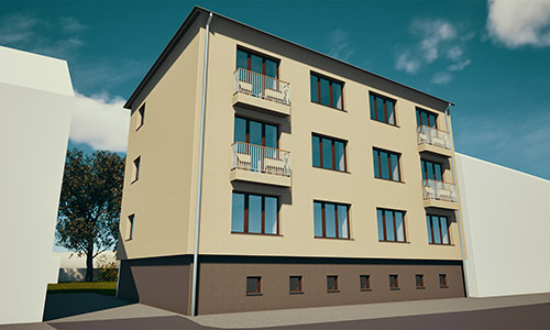 Rekonstrukce bytového domu v Pečkách